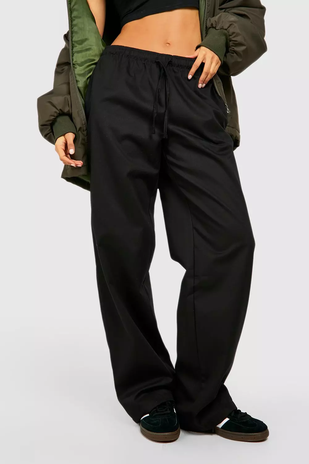 Chino twill drawcord jogger clearance pants