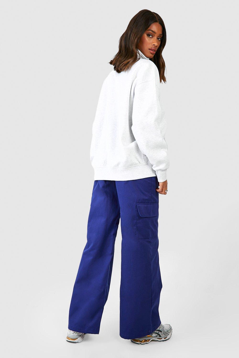 High Waisted Straight Fit Cargo Pants