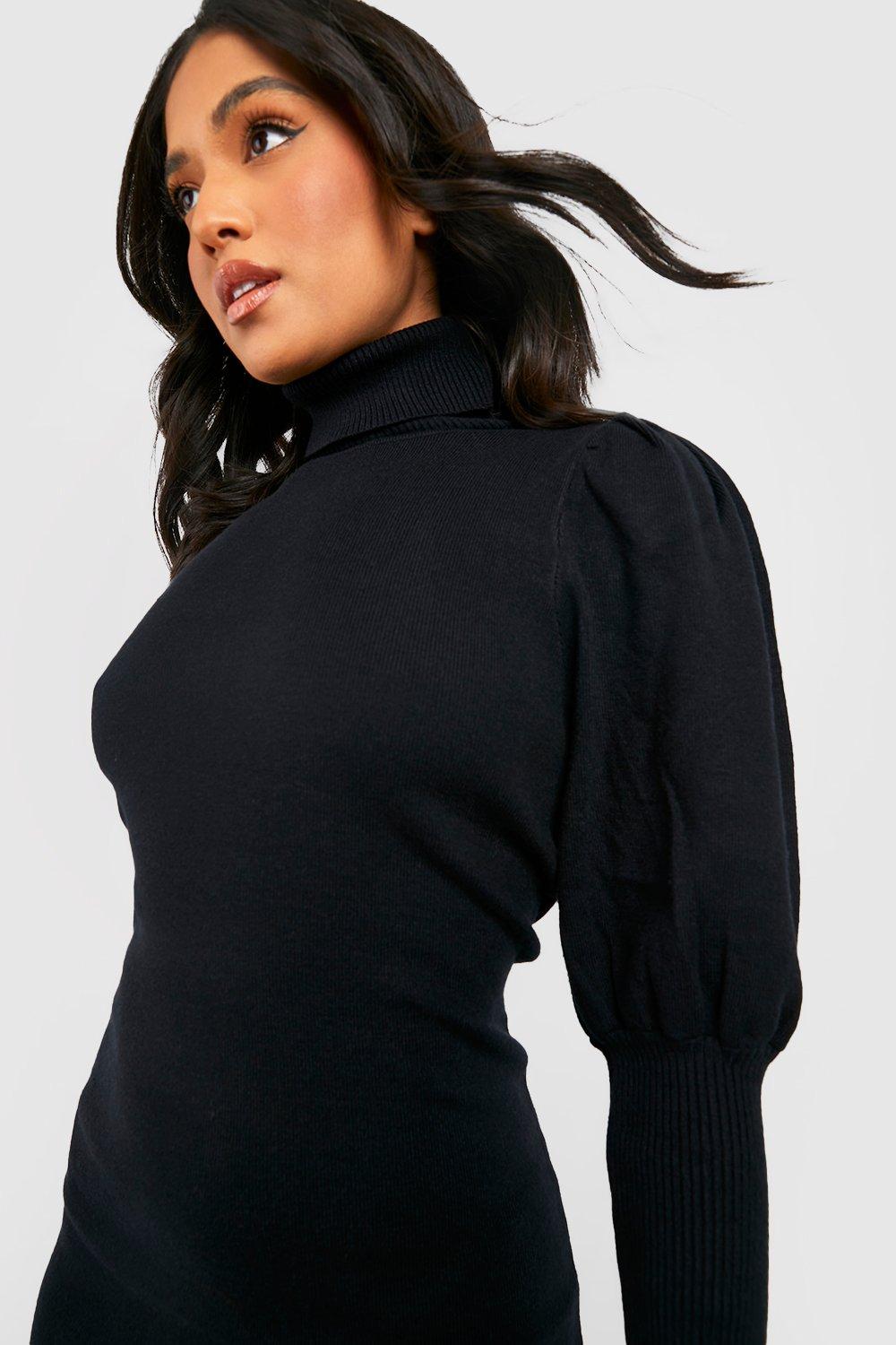 Puff sleeve black jumper hotsell