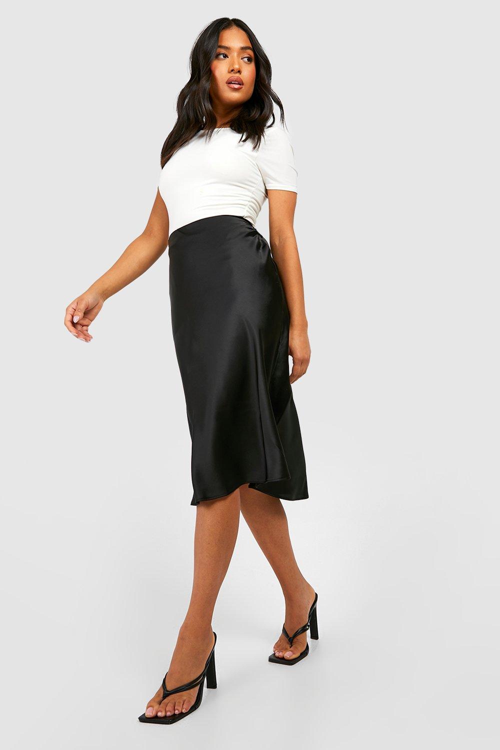 Petite midi shop slip skirt