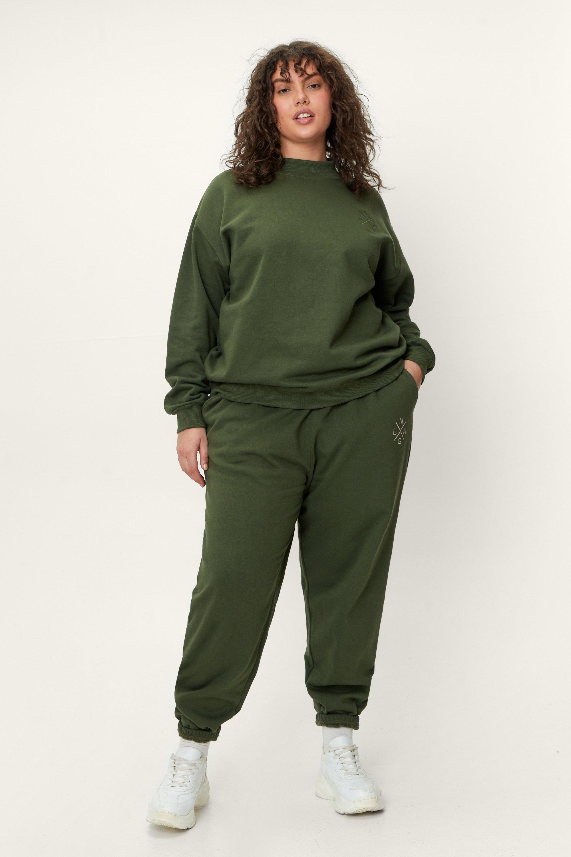 Boohoo plus size joggers sale