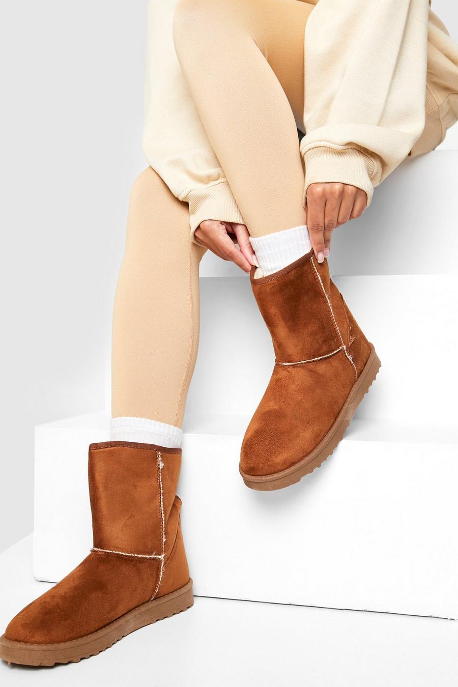 Chestnut Cosy Ankle jacquard Boots  image number 1