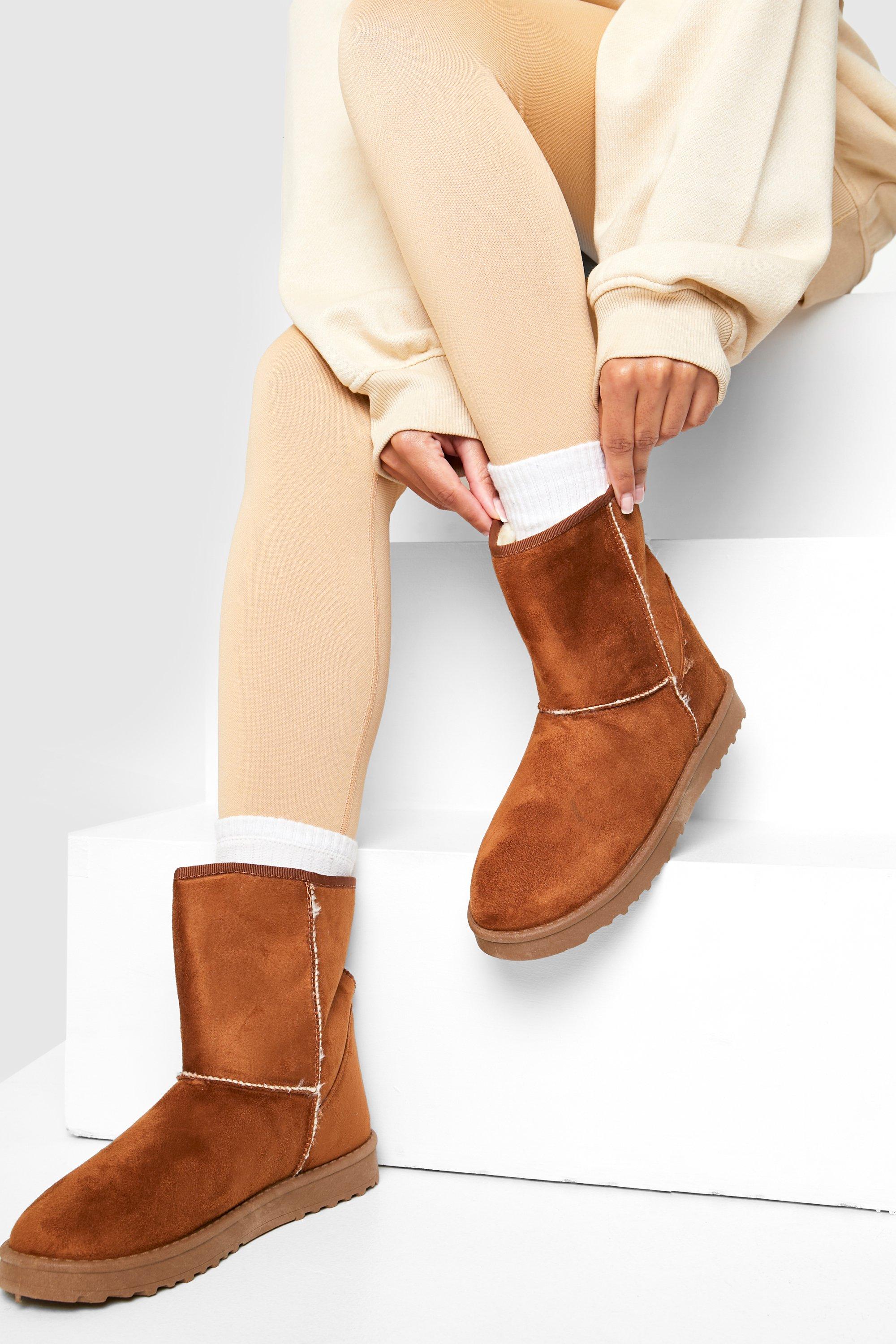 chestnut flat boots