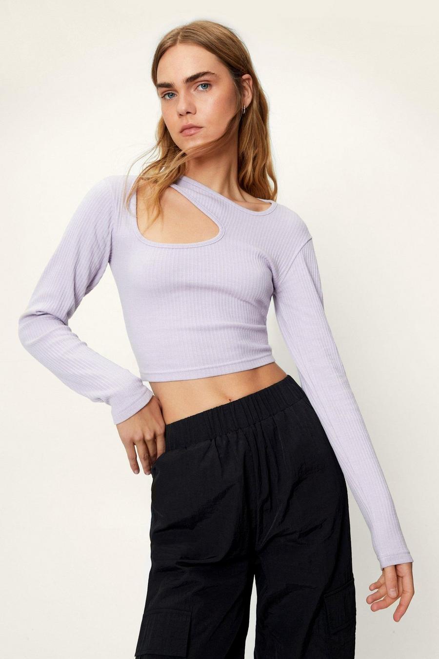 Cut Out Long Sleeve Top image number 1