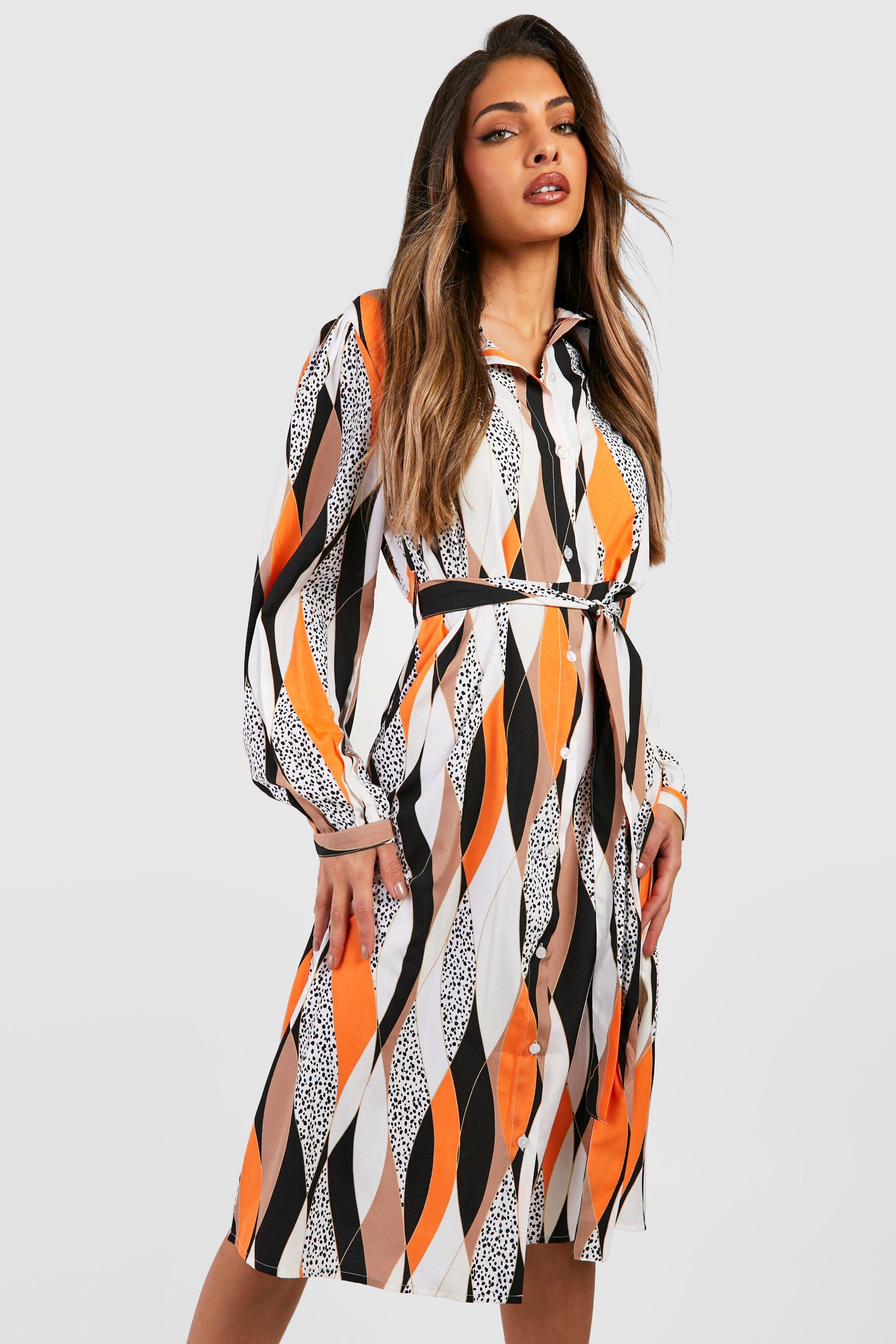 Boohoo sale print dress