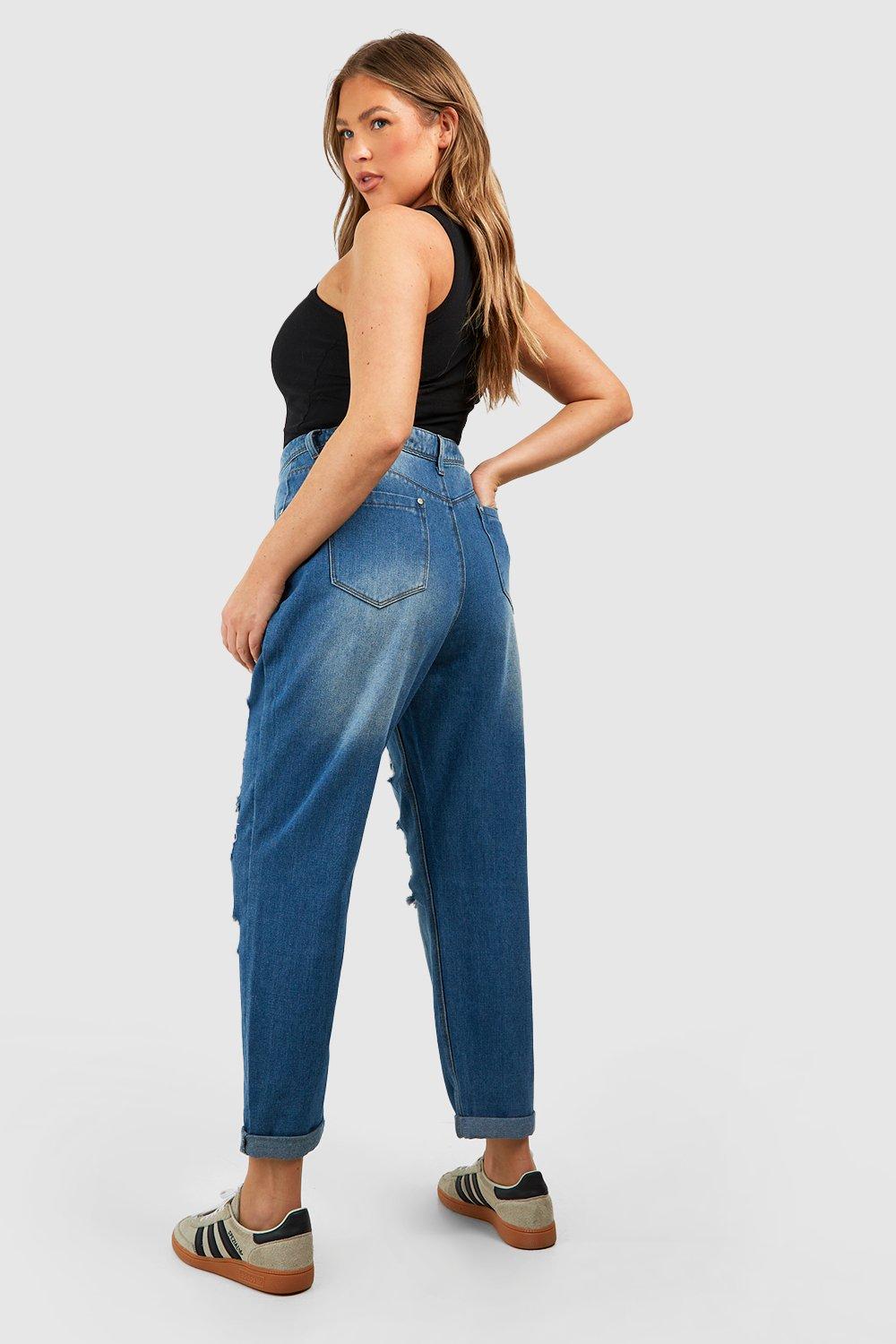 MELDVDIB Mom Jeans High Waisted Ripped Women's Jeans Bootcut Wide Leg Pants  Baggy Flare Jeans for Women High Waist Plus Size Y2k Ripped Jeans Womens  Stretchy Boyfriend Jeans Tall Skinny Jeans Mujer