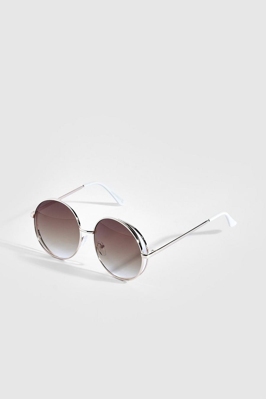 Runde Oversize Sonnenbrille mit Farbverlauf, Multi image number 1