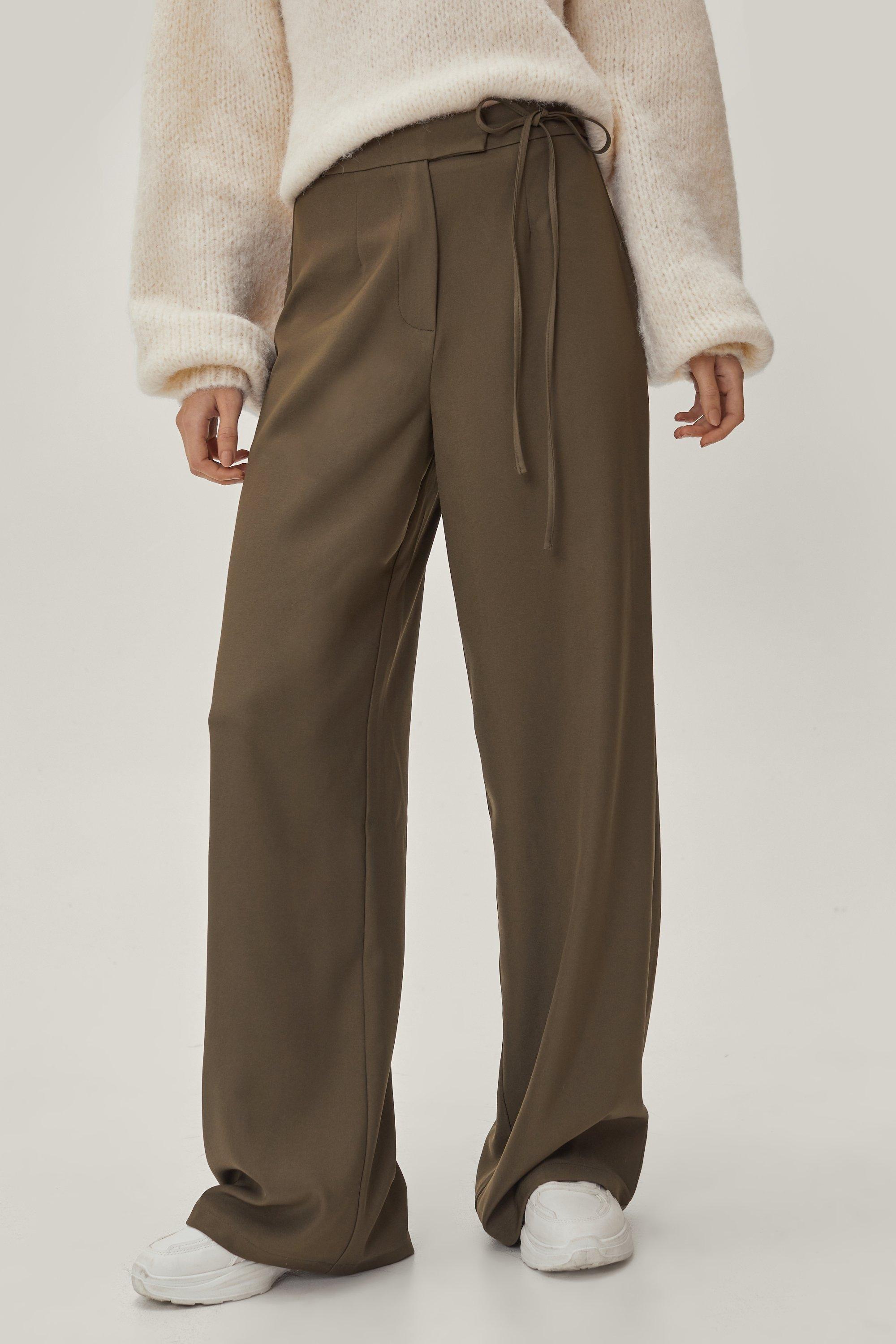 Tie waist sale pants