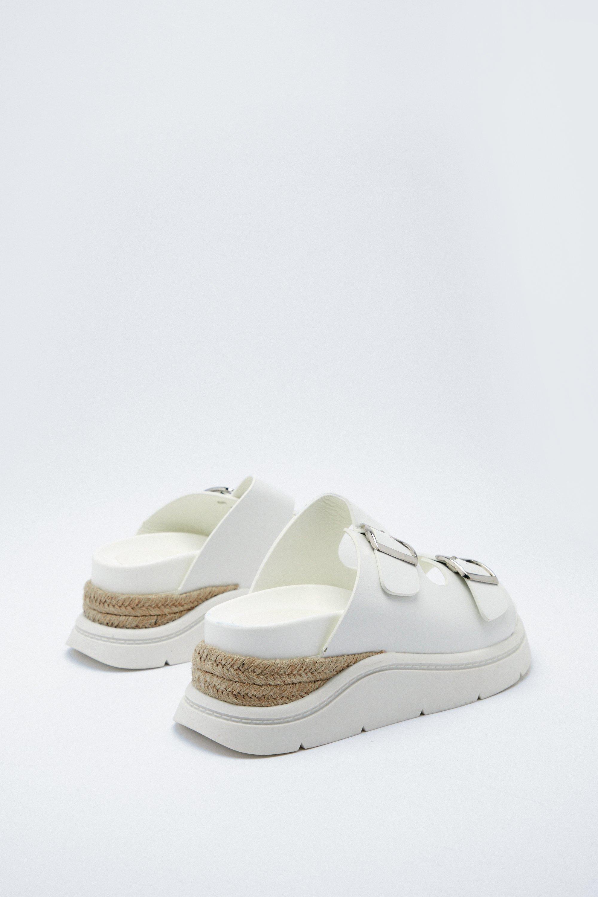 Chunky Woven Double Buckle Sandals | boohoo USA