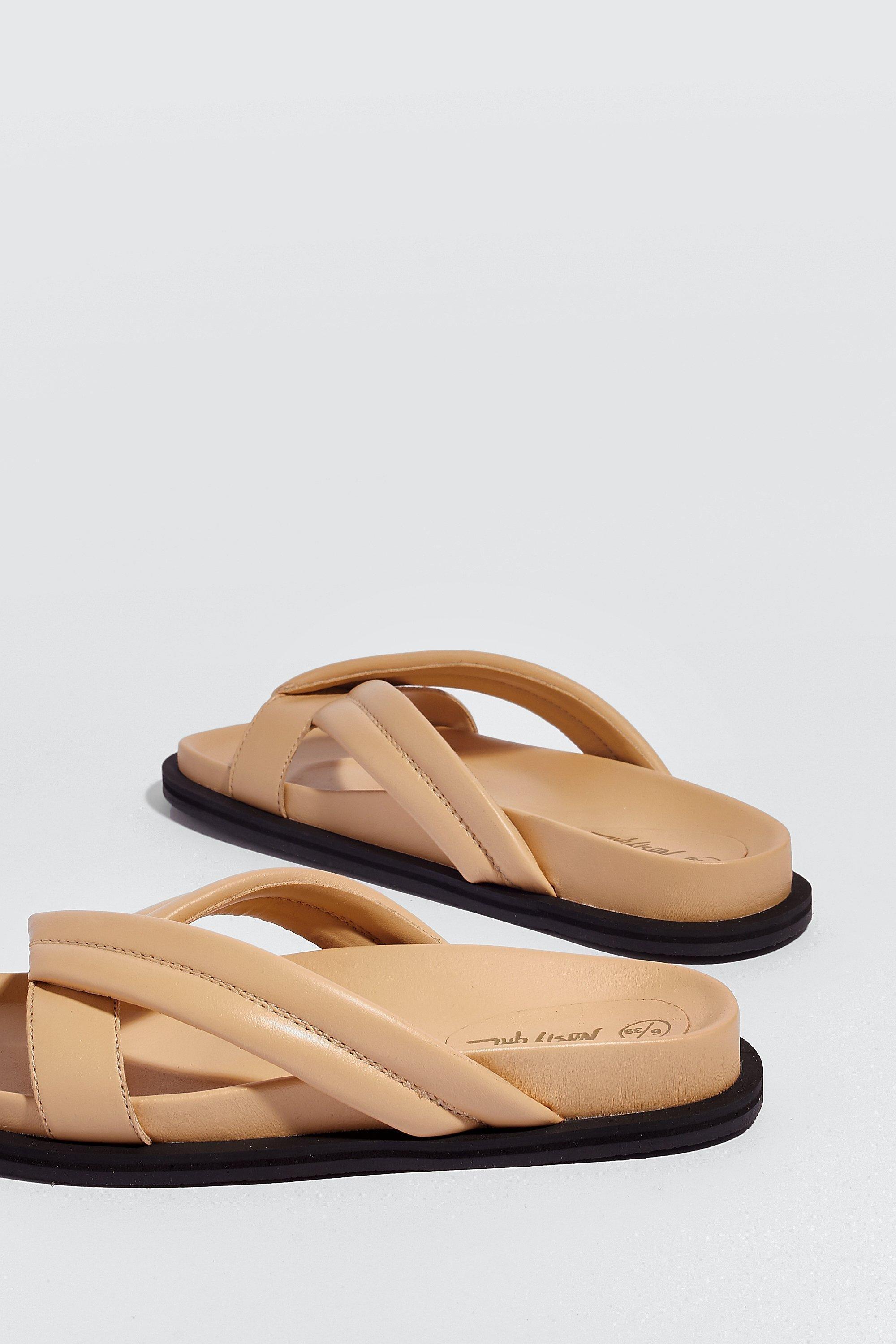 Boohoo best sale tan sandals