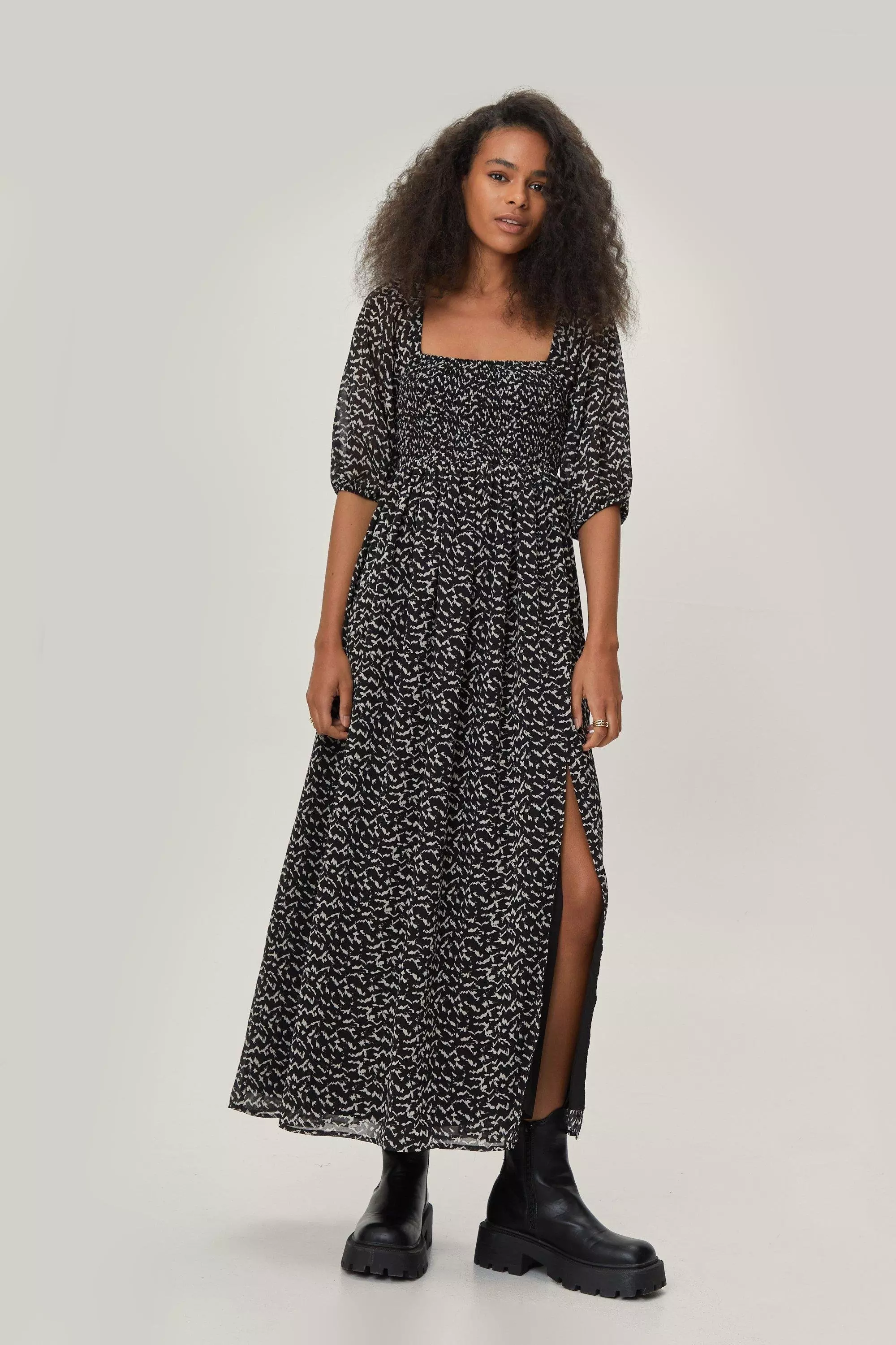 Boohoo monochrome hot sale dress