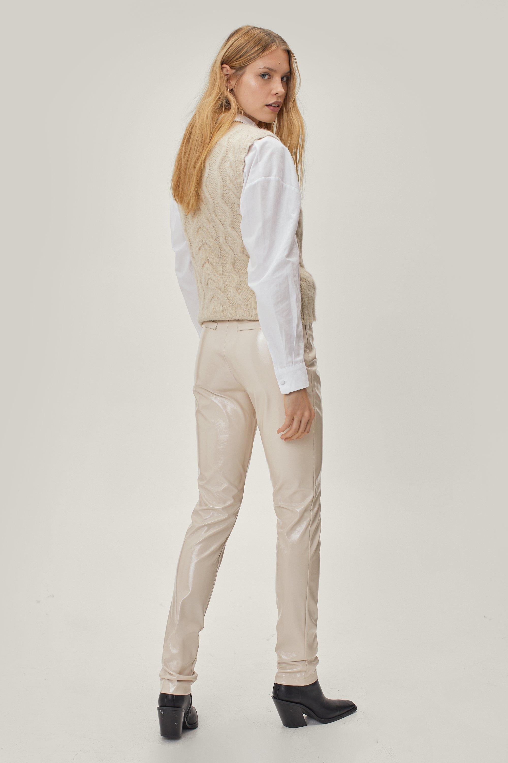 Vinyl deals pants beige