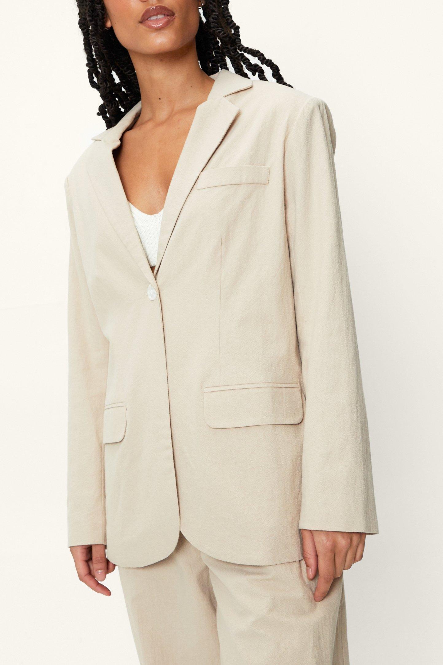 Petite Cotton Single Breasted Jacket