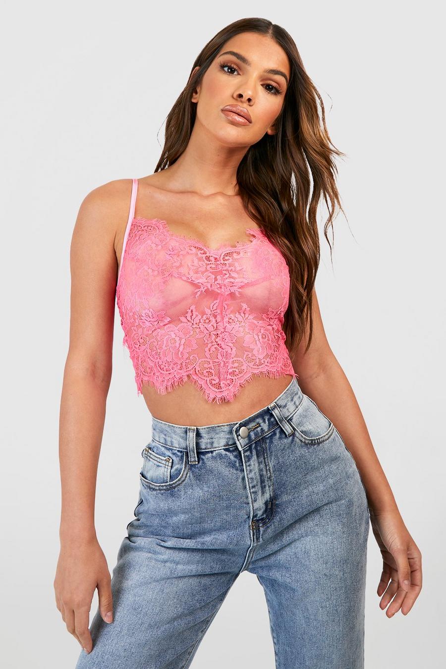 Boohoo Lime Green Lace Bralette Crop Top Price in India, Full  Specifications & Offers