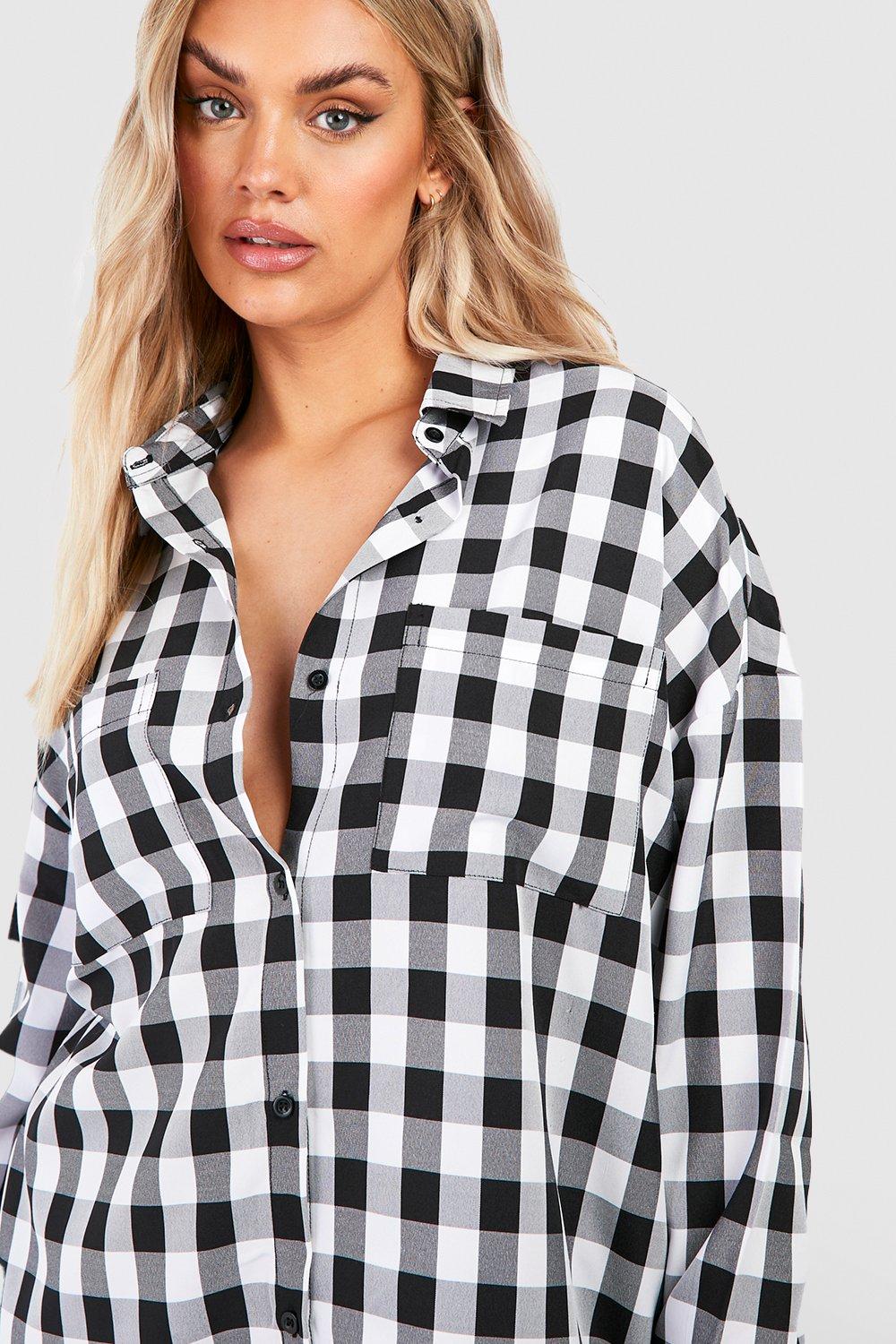 Buffalo plaid best sale shirt womens plus