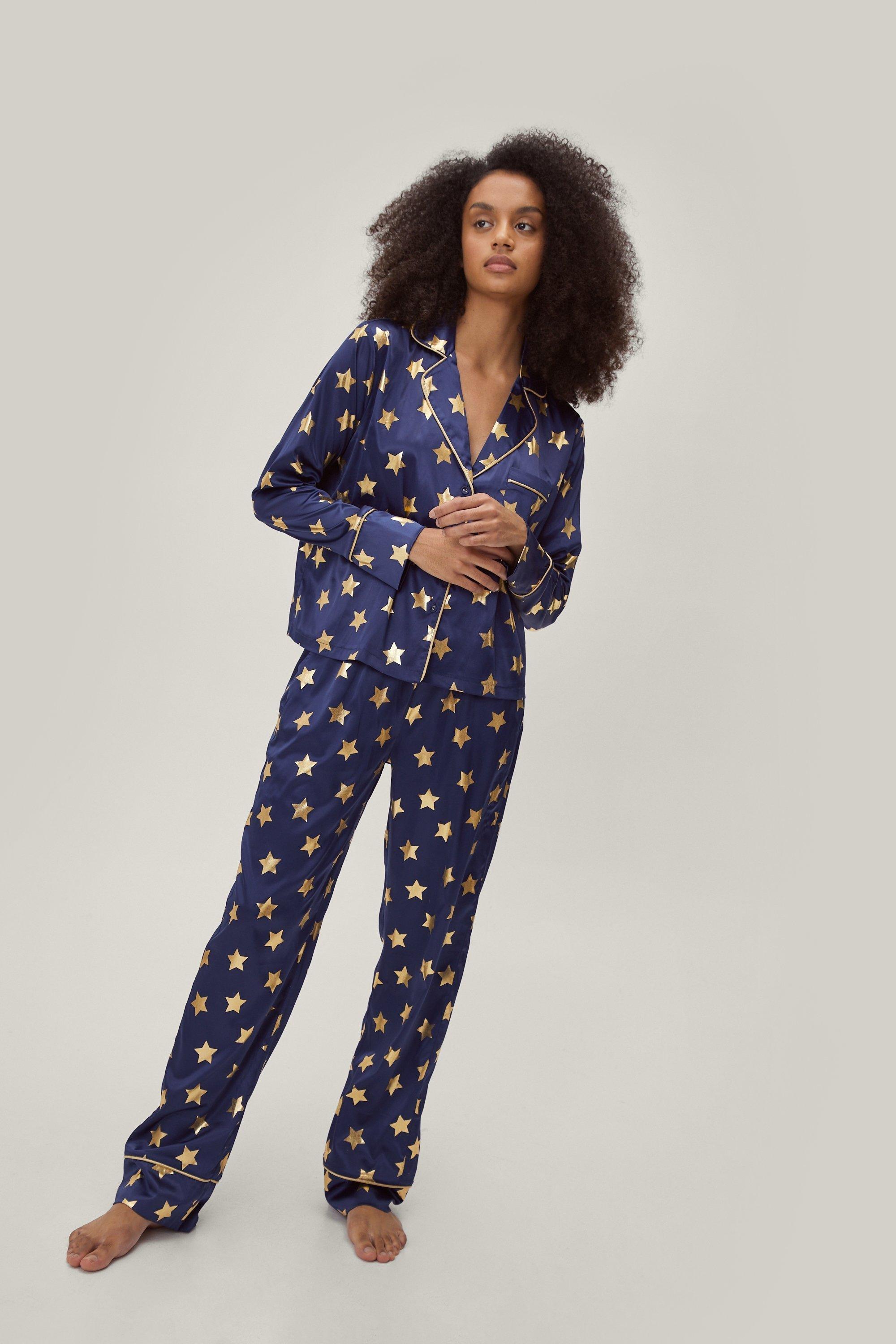 Satin discount star pyjamas