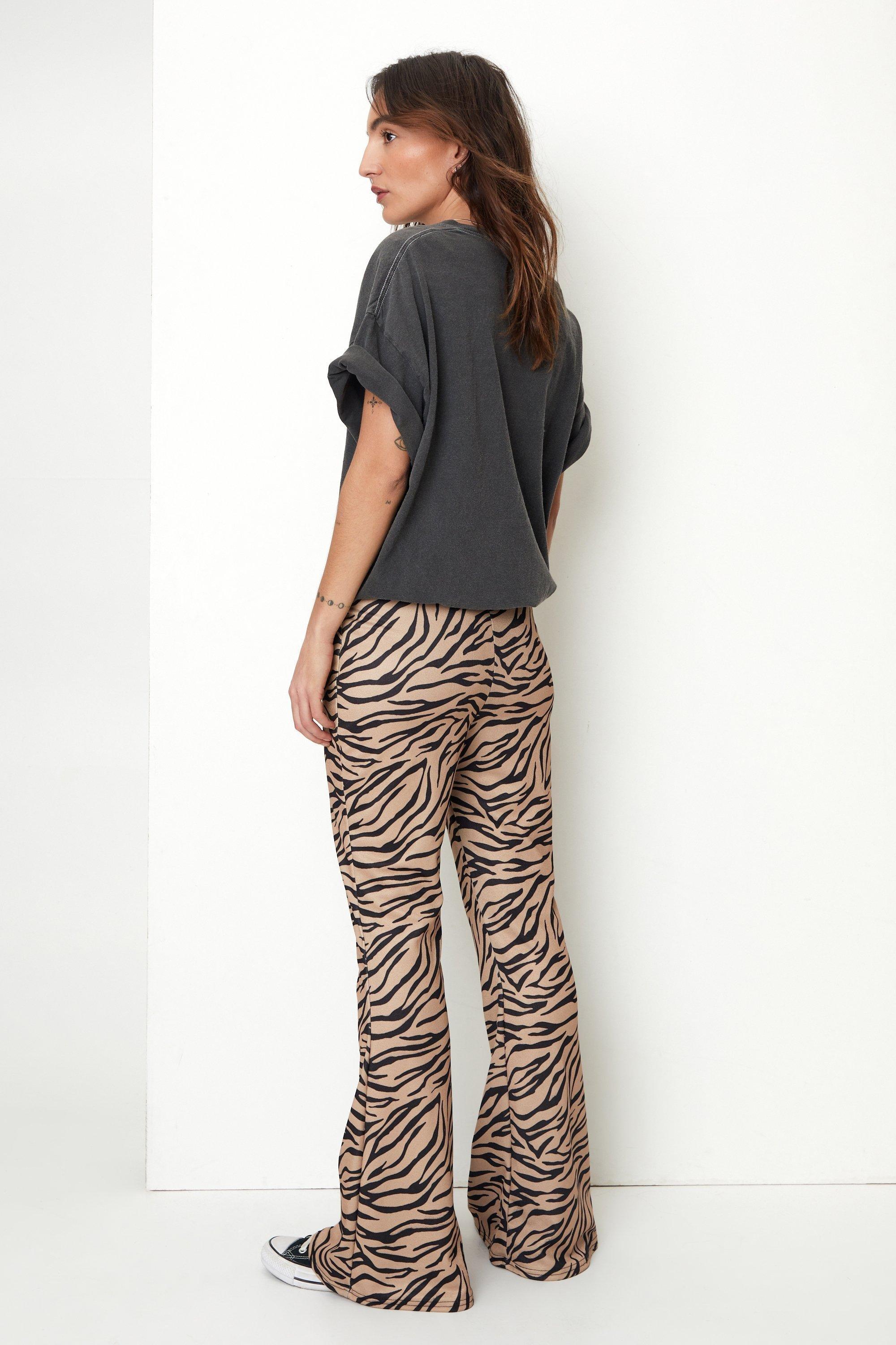 Zebra Print Pants - Cider