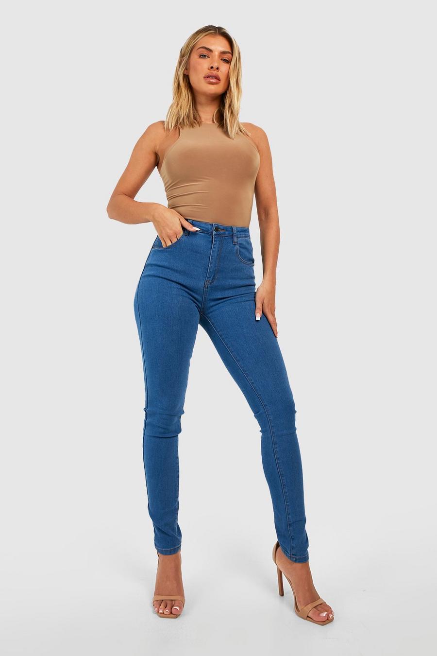 Super High Waist Power Stretch Skinny Jeans image number 1