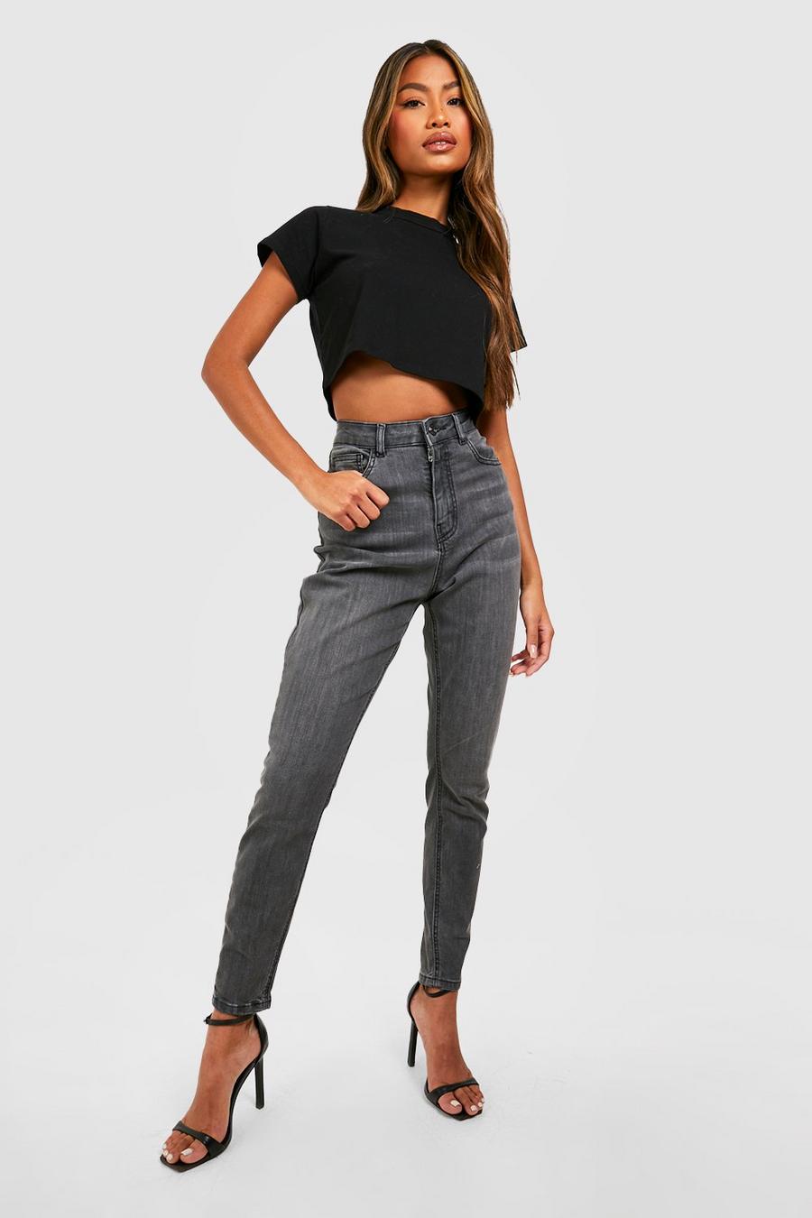 Butt Shaper High Waisted Washed Black Skinny Jeans