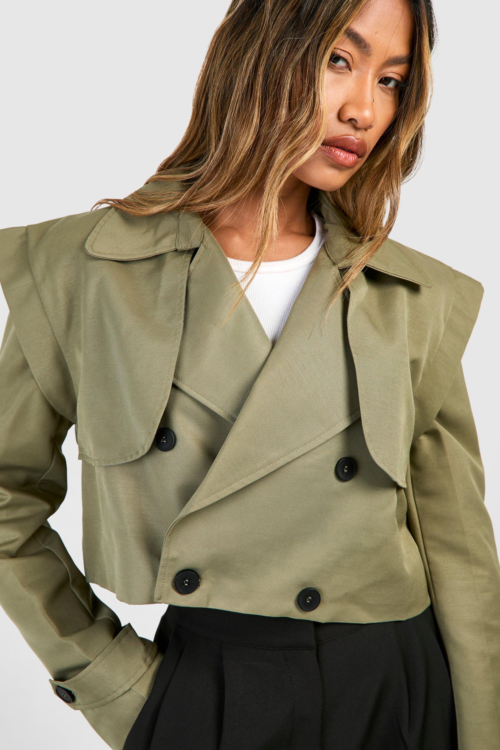 Boohoo khaki store coat