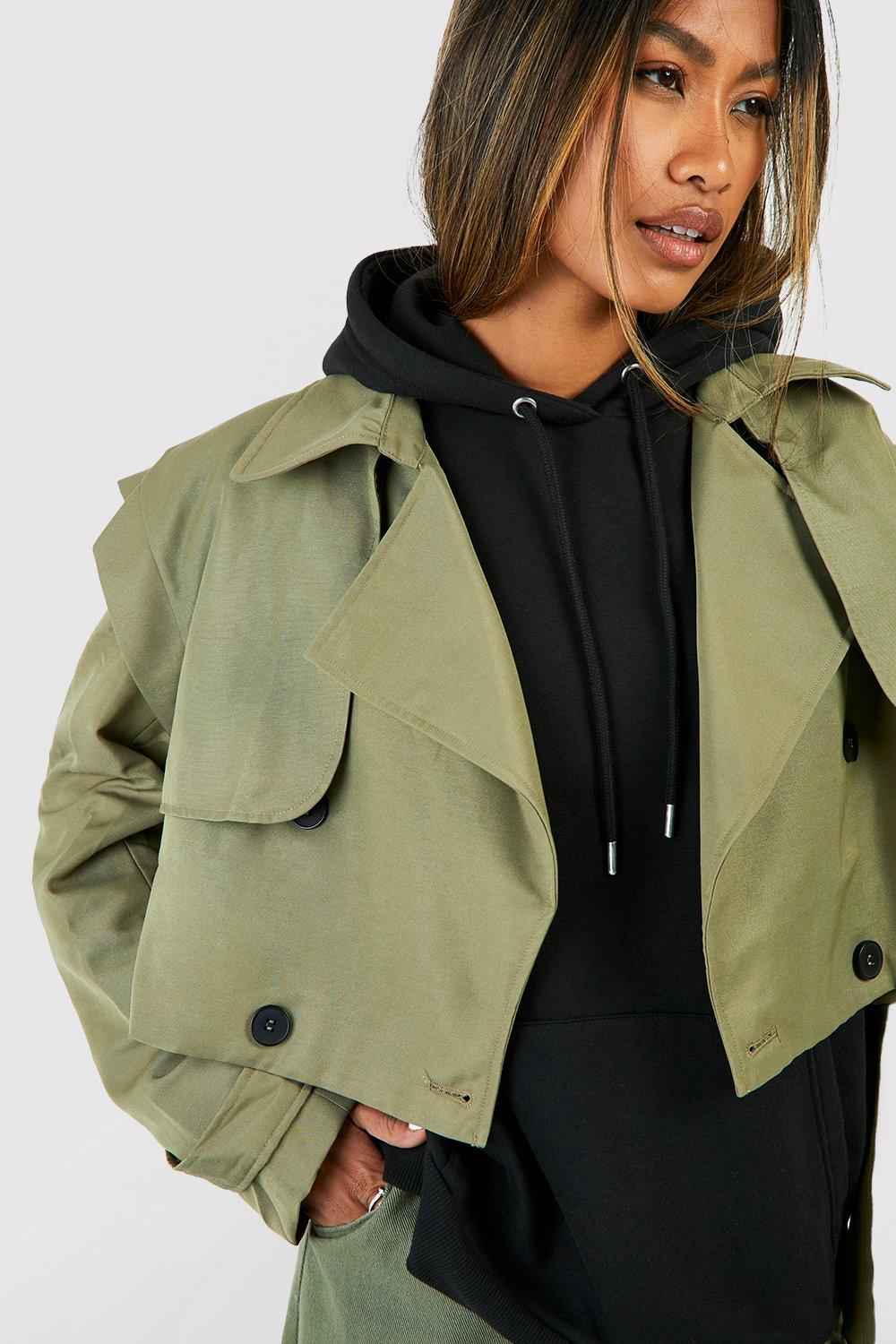 Ladies short store trench coat