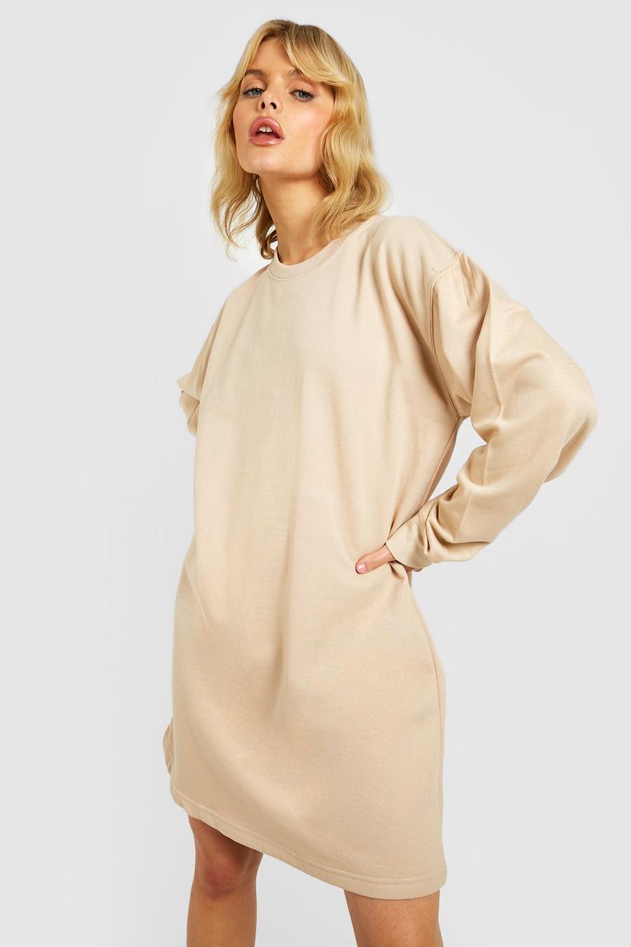 Oversize Sweatshirt-Kleid, Stone image number 1