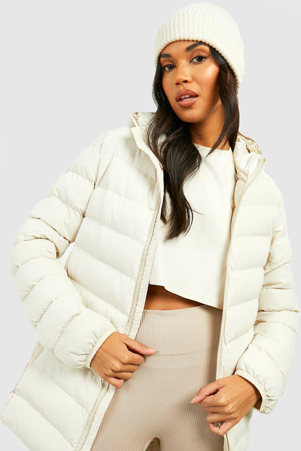 Women's Hooded Puffer Jacket | Boohoo UK