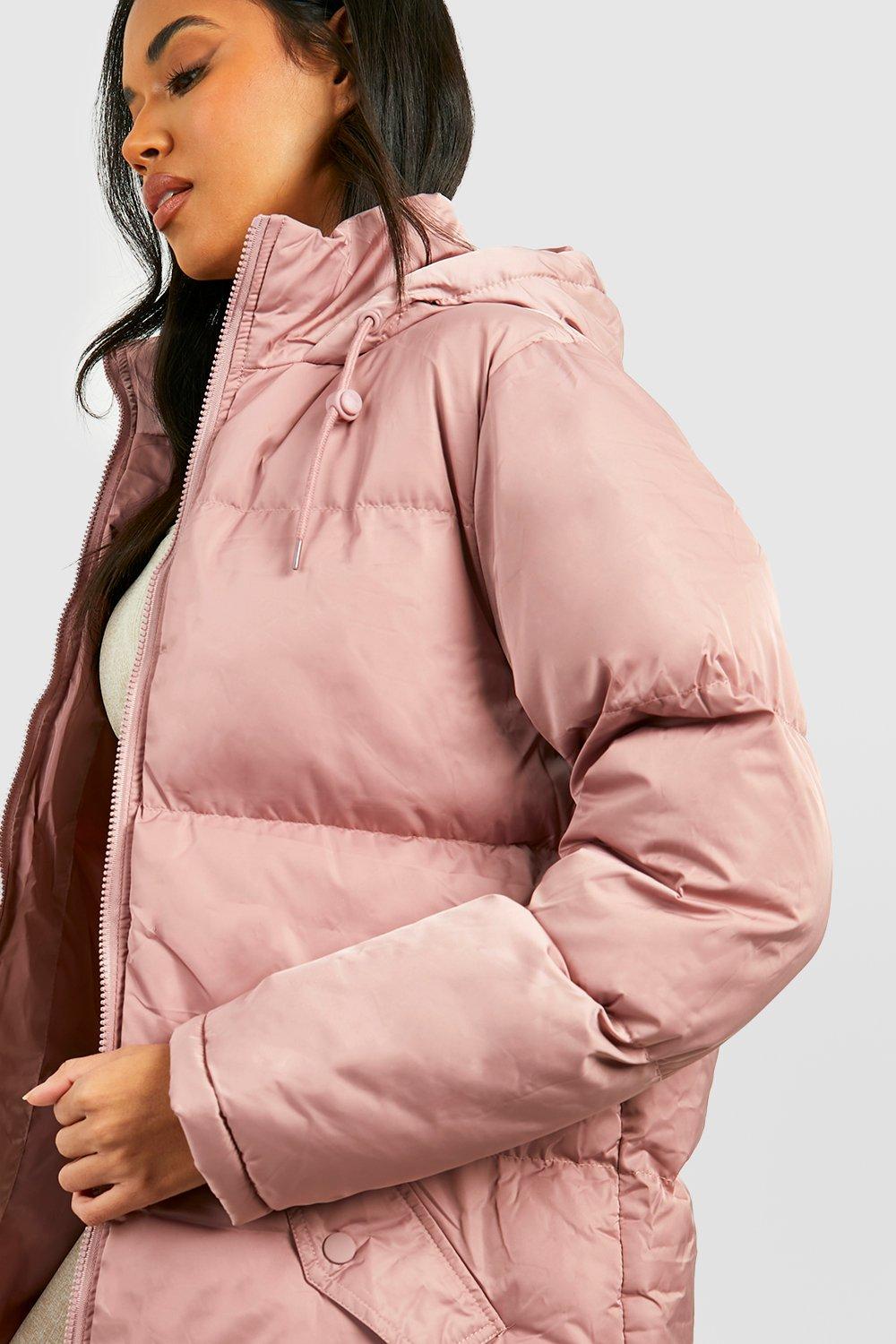 Boohoo pink hot sale puffer jacket