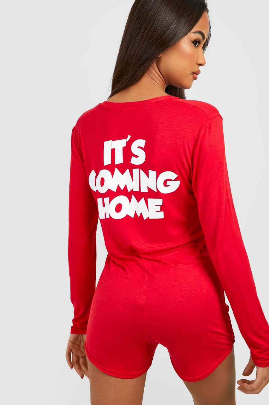 Red It'S Coming Home Romper image number 1