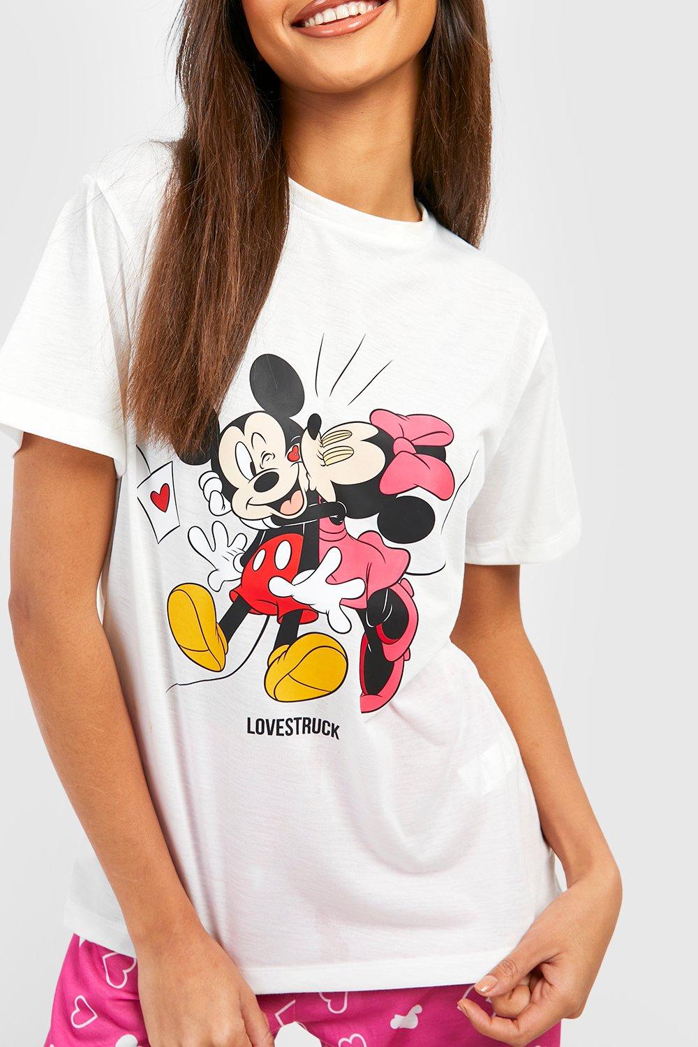 Women's Disney Minnie & Mickey Lovestruck Pyjama Trouser Set