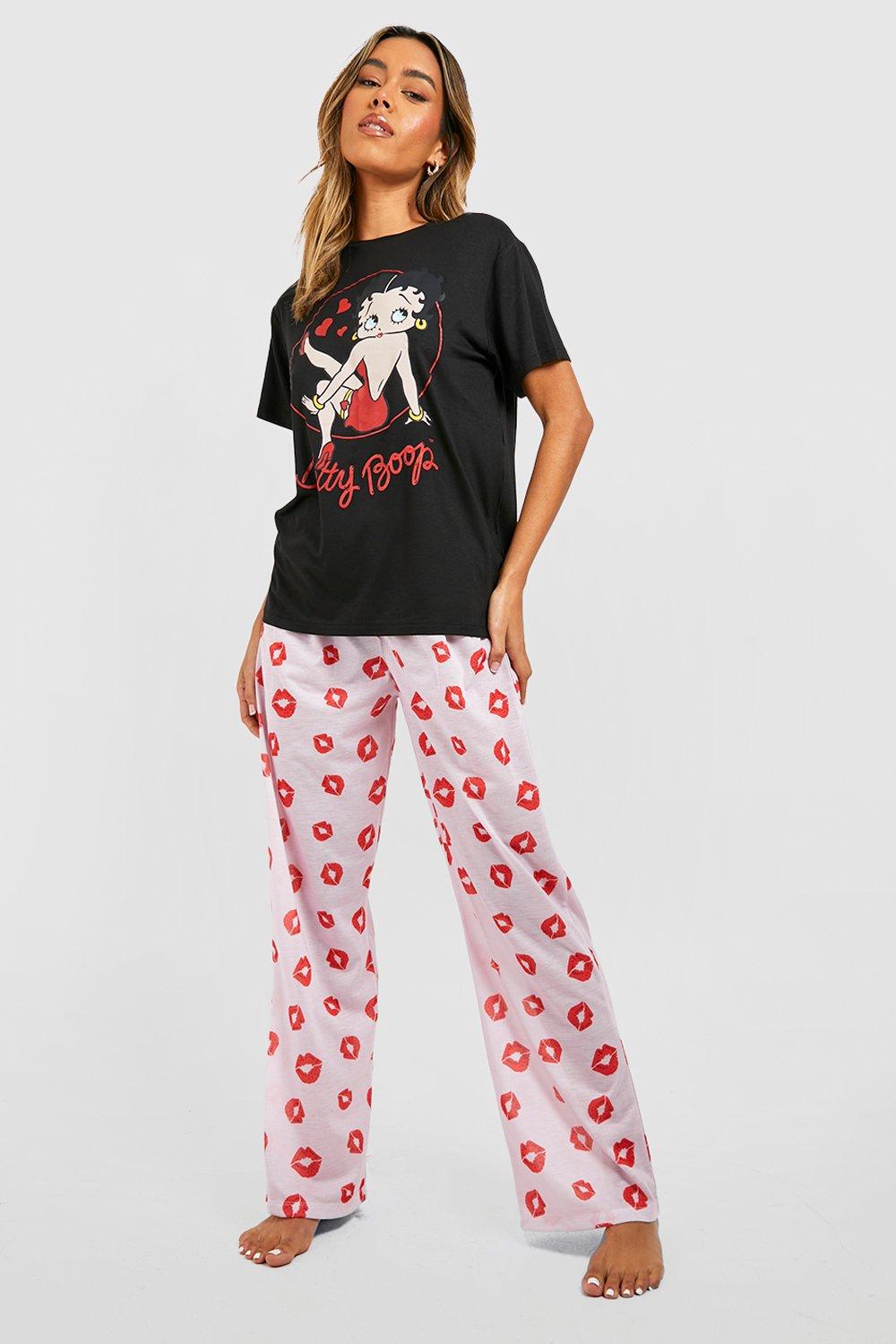 Betty Boop Pyjama Trouser Set | Boohoo UK