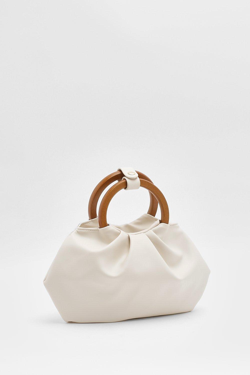 White best sale wooden bag