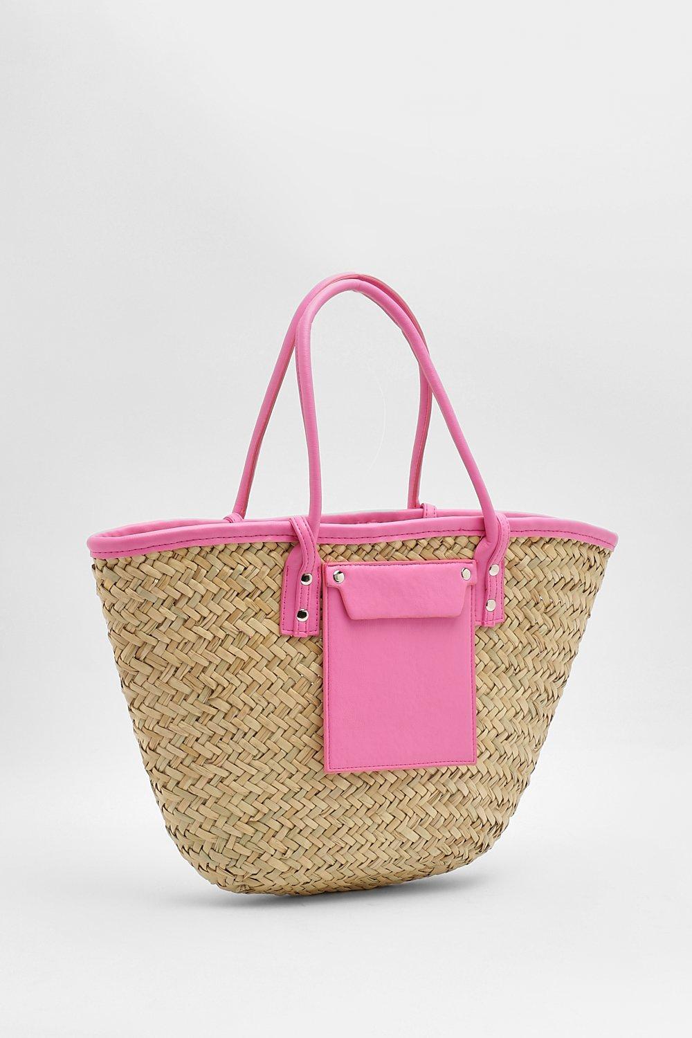 Woven Pocket Beach Bag