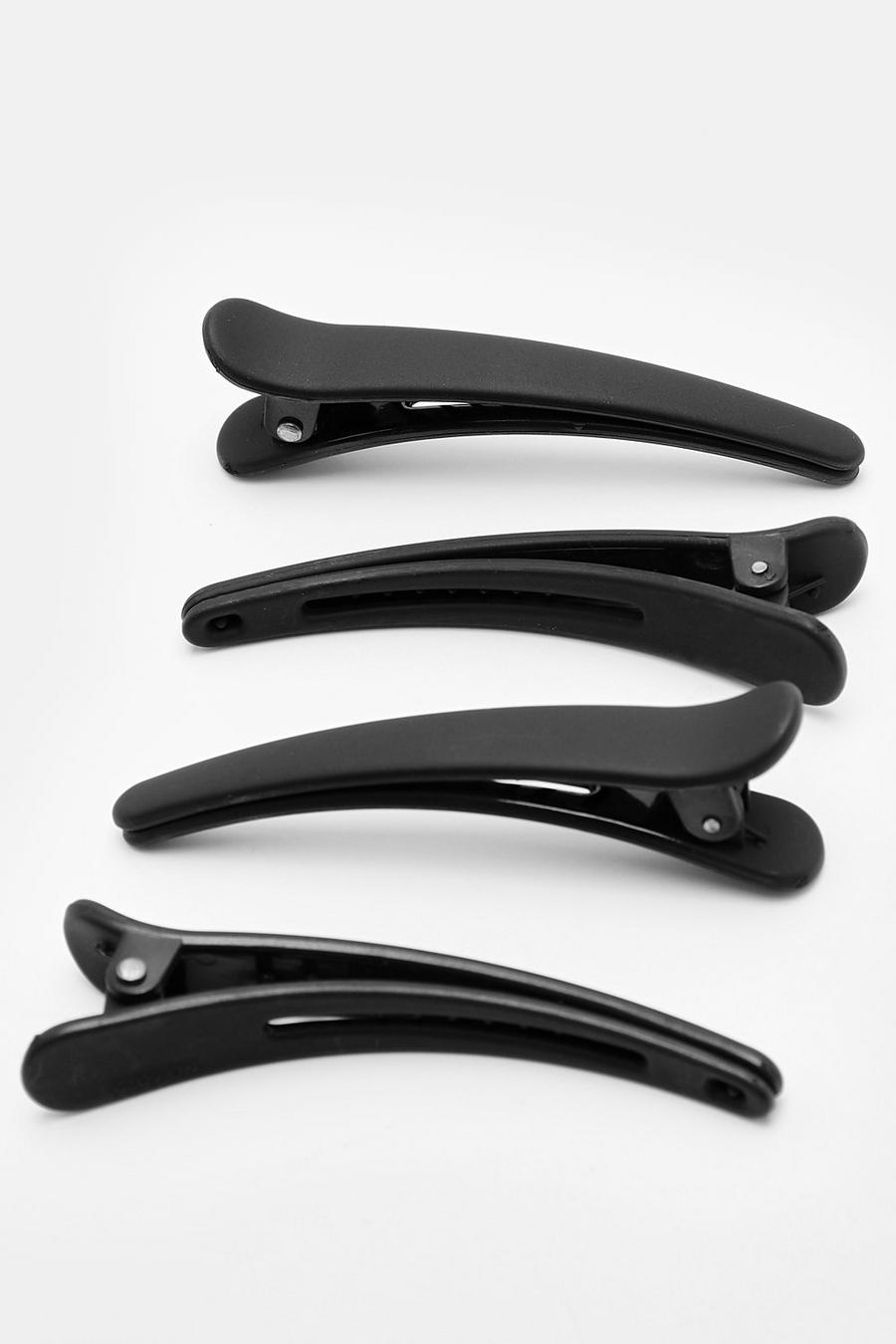 Black 4 Pack Sectioning Hair Clips image number 1