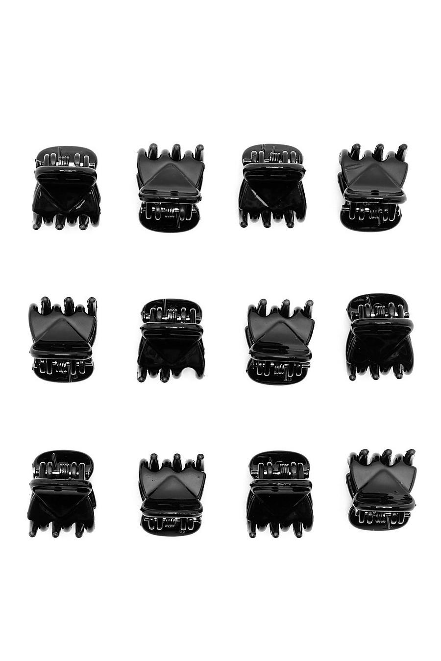 12er-Pack Mini-Haarspangen, Black schwarz