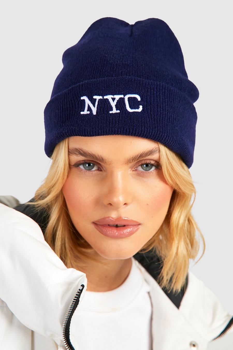 Bonnet à slogan New York City, Navy image number 1
