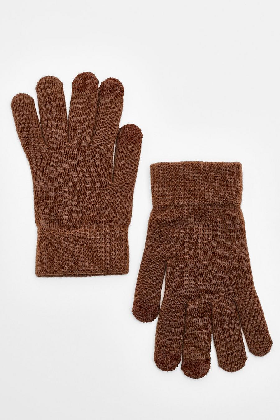 Chocolate brown Basic Gloves image number 1
