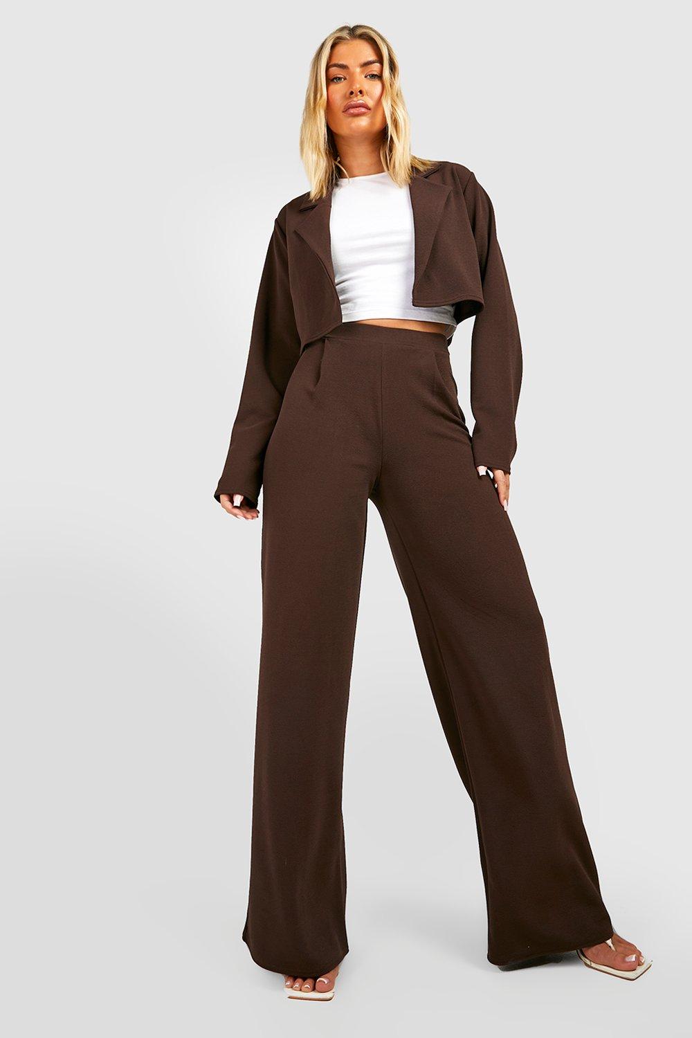 Women's Jersey Knit Wide-Leg Pants