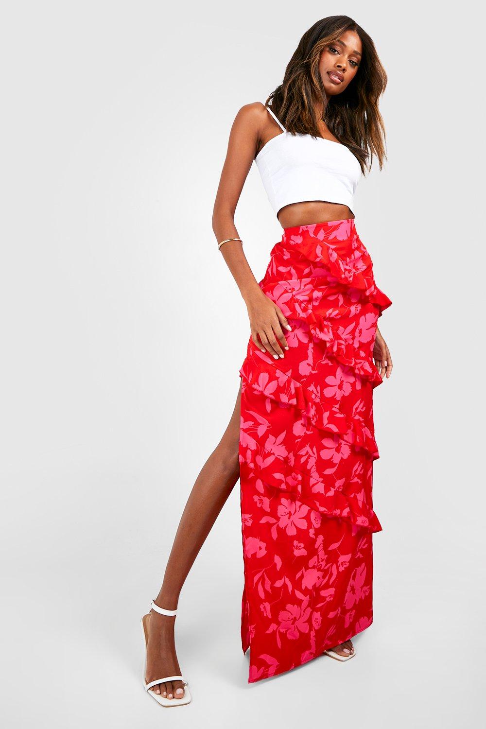 Boohoo store maxi skirts