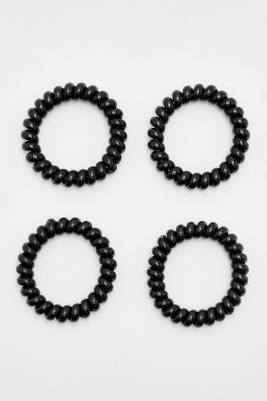 Black 4 Pack Basic Spiral Bobbles image number 1