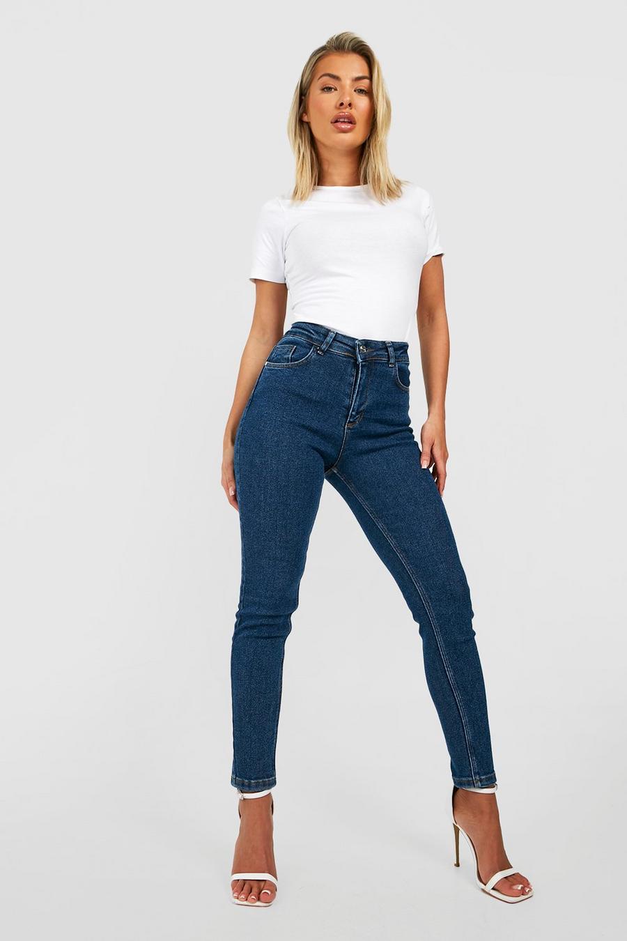 Mid blue Stretch High Waist Skinny Jeans image number 1