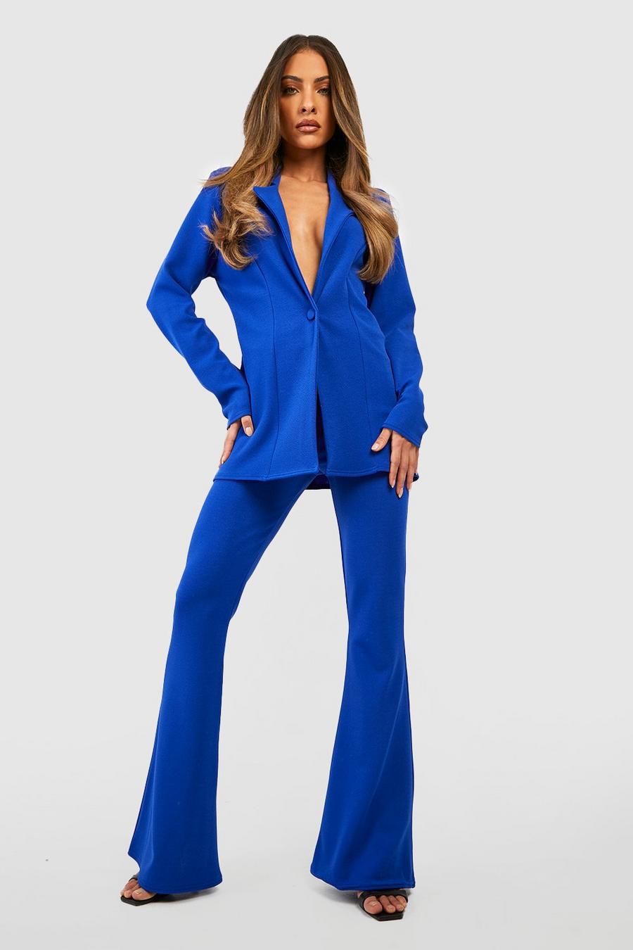 Cobalt Basic Jersey Flared Leg Trousers image number 1