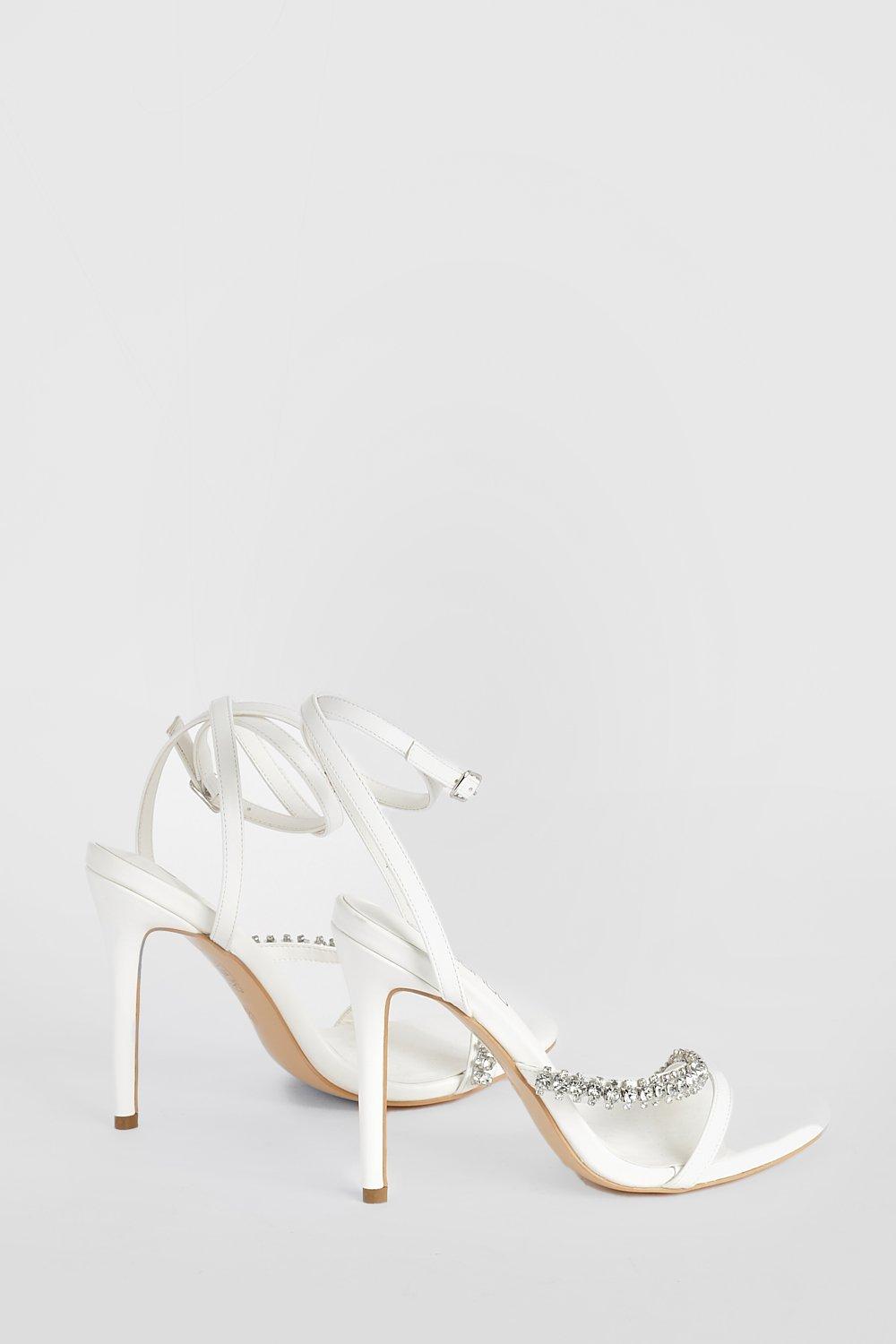 White two part clearance heels