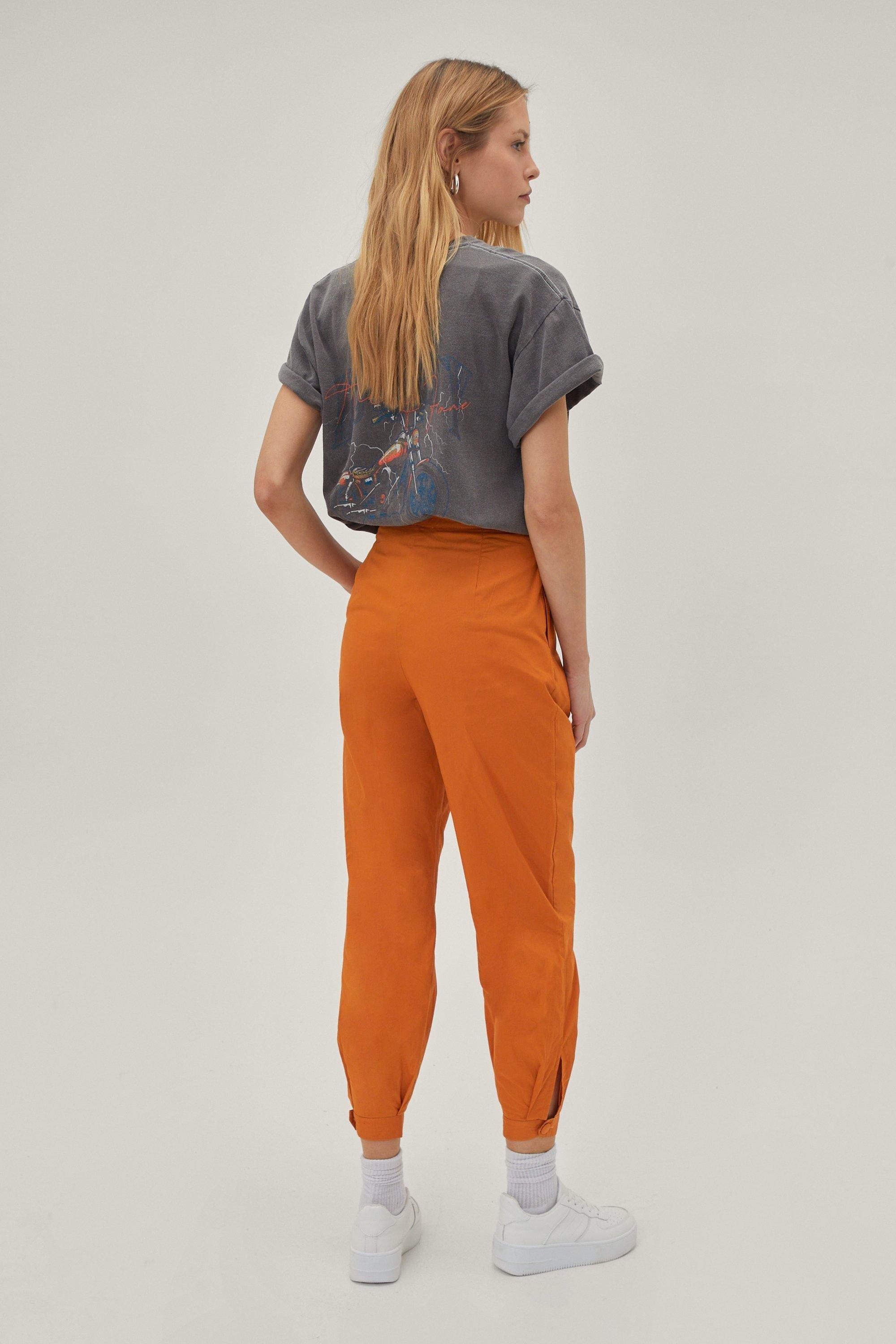 High waist down pants outlet