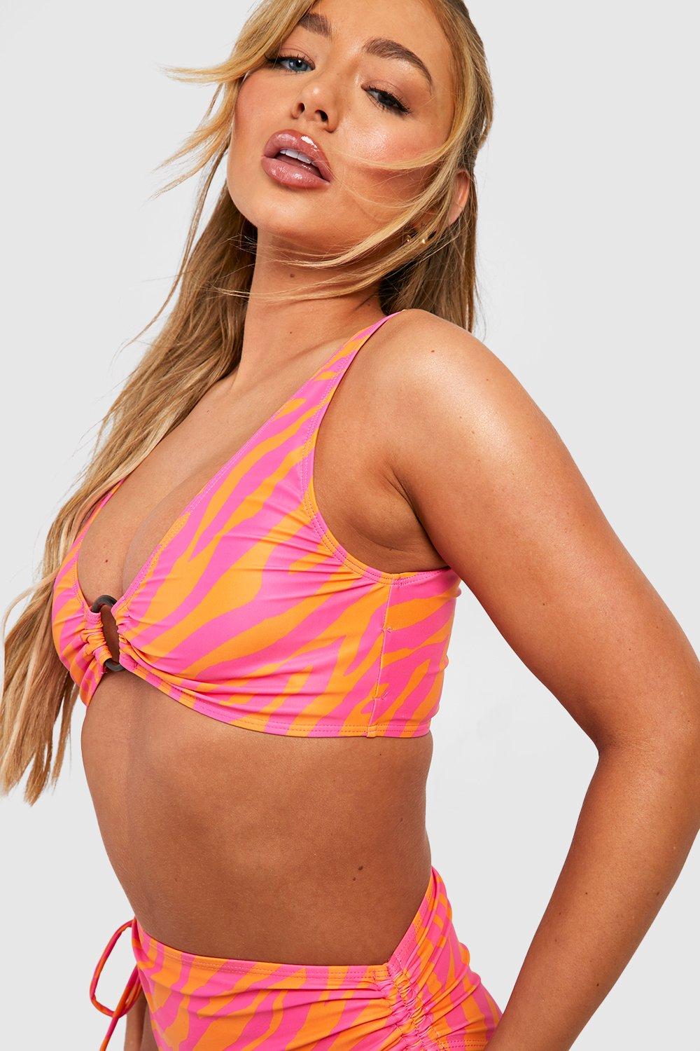 Tummy Control Zebra O-ring Bikini Set