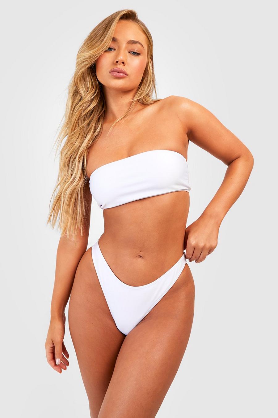 Slip bikini Essentials in taglio Hipster, White image number 1