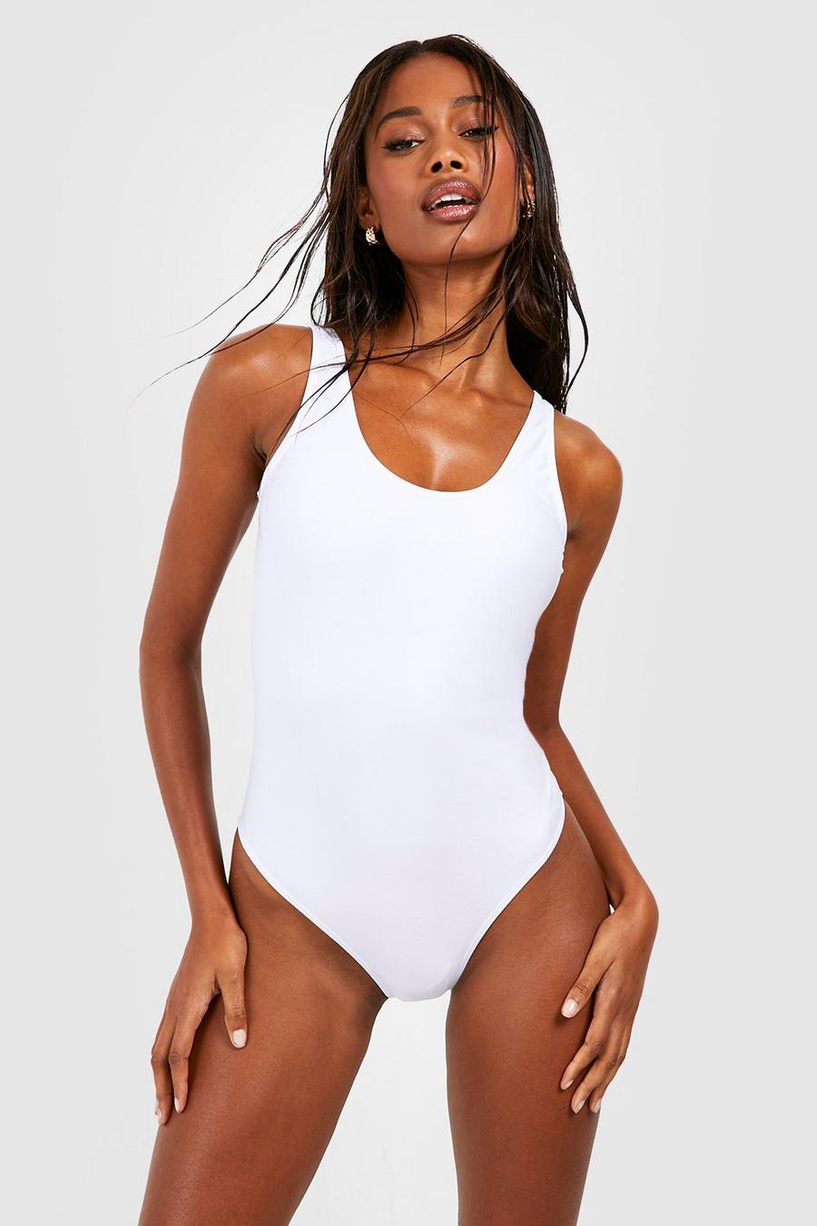White Essentials Scoop Swimsuit