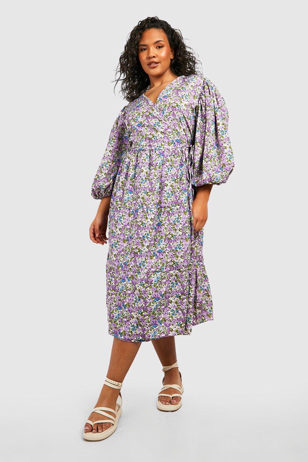 Boohoo plus outlet floral dress