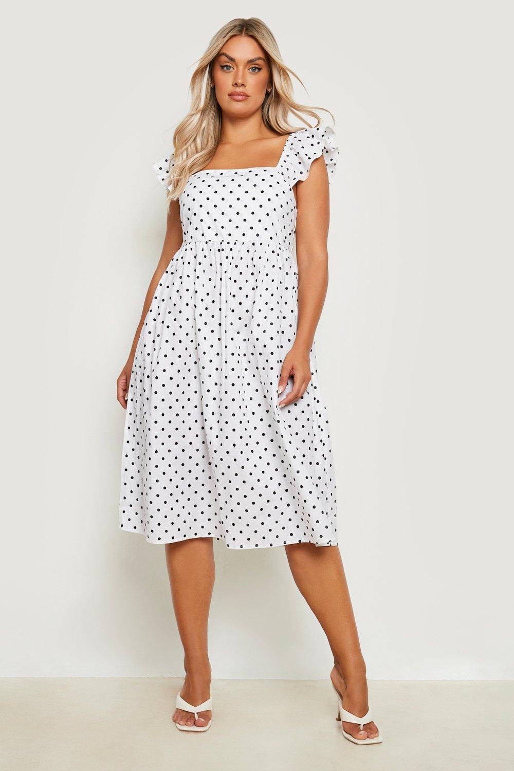 Katoenen midi jurk sales