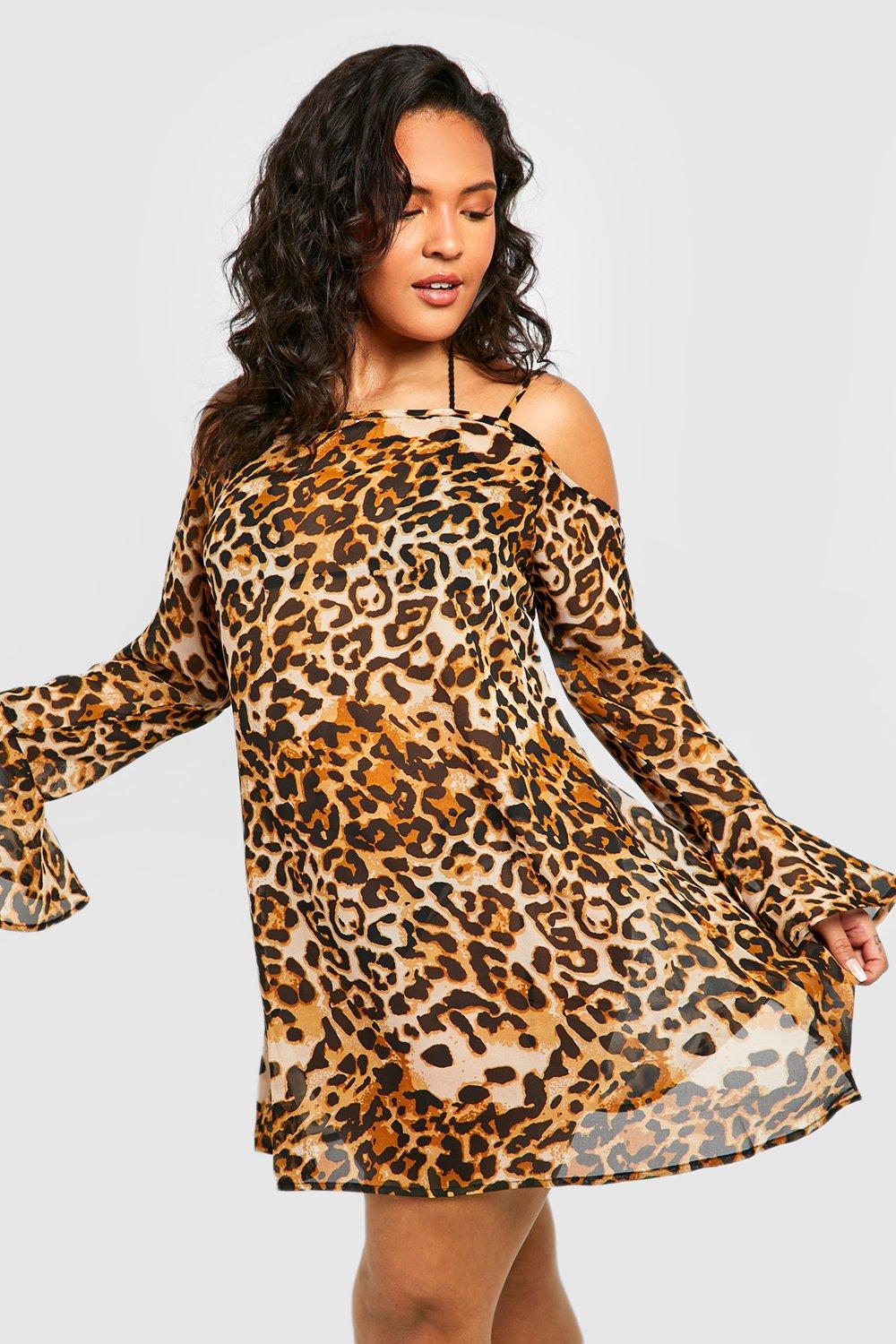 Leopard swing clearance dress